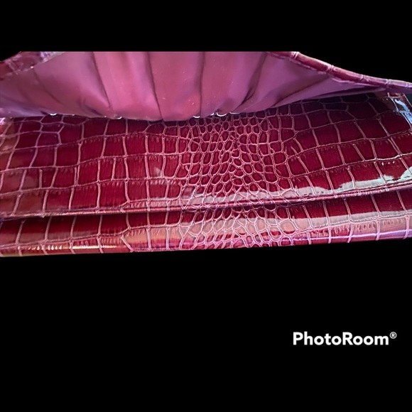 Vintage Giannini Faux Leather Burgundy Clutch - Picture 3 of 5